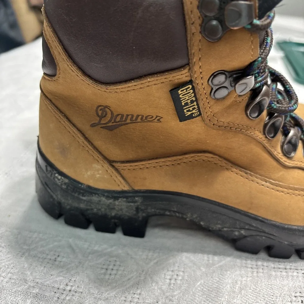 Womens DANNER Brown Leather Waterproof Hiking Boots 48200 Vortex Size 6‎